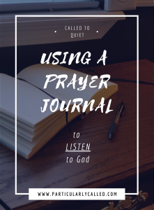 Prayer journal, listen to God