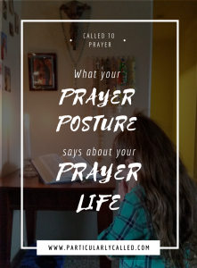Prayer posture - alternate title