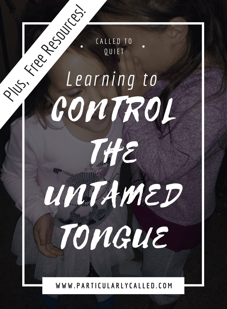 Called to Quiet – Learning to Control the Untamed Tongue