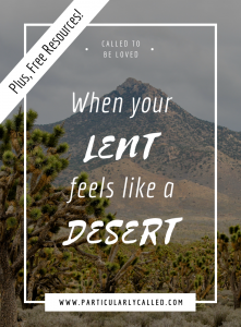 Desert, flood, lent, better lent, seasonal, living lent,