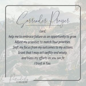 Surrender Prayer for Failure at Goals