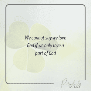 We cannot say we love God if we only love a part of God - Understanding the Trinity Quotes