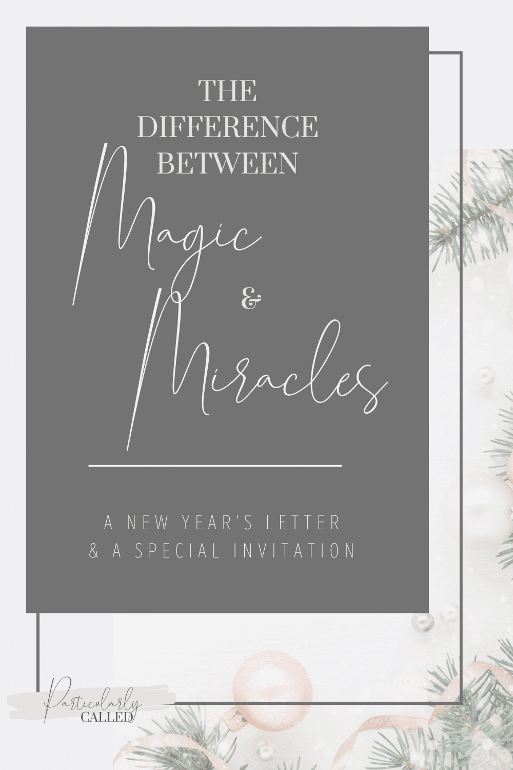 The Difference between Magic and Miracles…